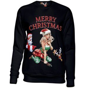 SBC Merry Christmas Long Sleeve Black Sweatshirt